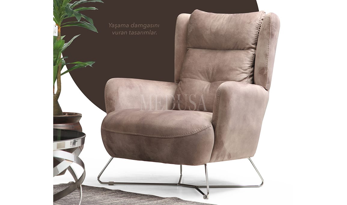 Medusa Home Mobilya - Flora Kahve Koltuk Takımı
