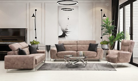 Medusa Home - Flora Kahve Koltuk Takımı Medusa Home - Flora Kahve Koltuk Takımı