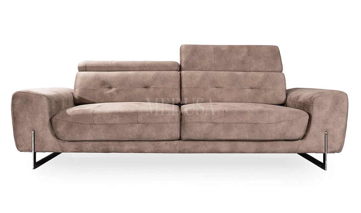 Medusa Home Mobilya - Flora Kahve Üçlü Koltuk Motorlu