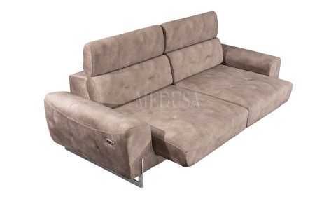 Medusa Home Mobilya - Flora Kahve Üçlü Koltuk Motorlu