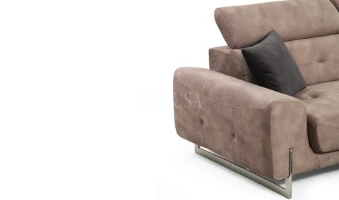 Medusa Home Mobilya - Flora Kahve Üçlü Koltuk Motorlu