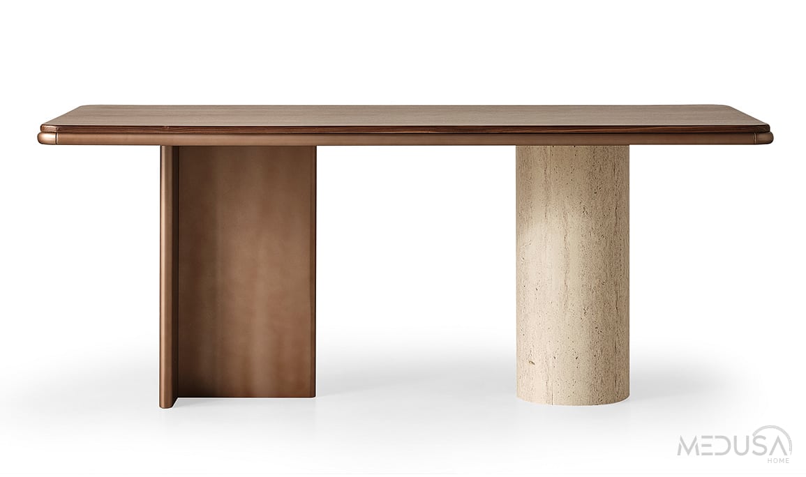 Medusa Home Mobilya - Floransa Ceviz Yemek Masası