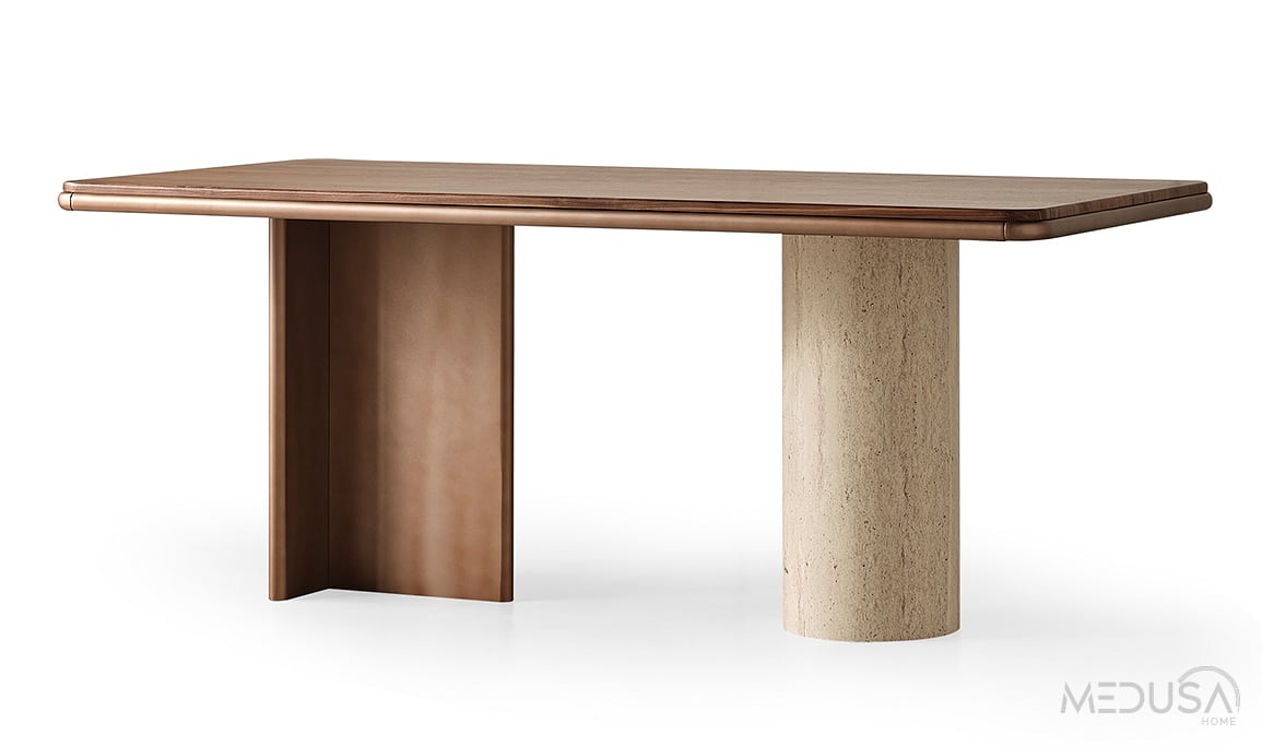 Medusa Home Mobilya - Floransa Ceviz Yemek Masası