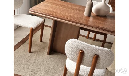 Medusa Home Mobilya - Floransa Ceviz Yemek Masası