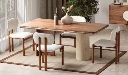 Medusa Home Mobilya - Floransa Ceviz Yemek Odası