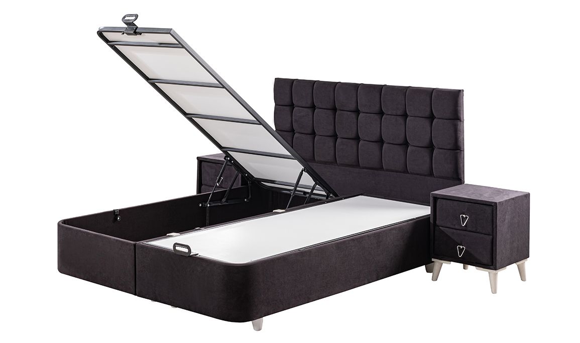 Medusa Home Mobilya - Flores Set Baza Başlık Yatak