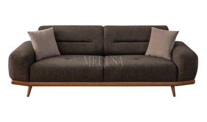 Medusa Home - Floria Üçlü Koltuk Kahve Medusa Home - Floria Üçlü Koltuk Kahve
