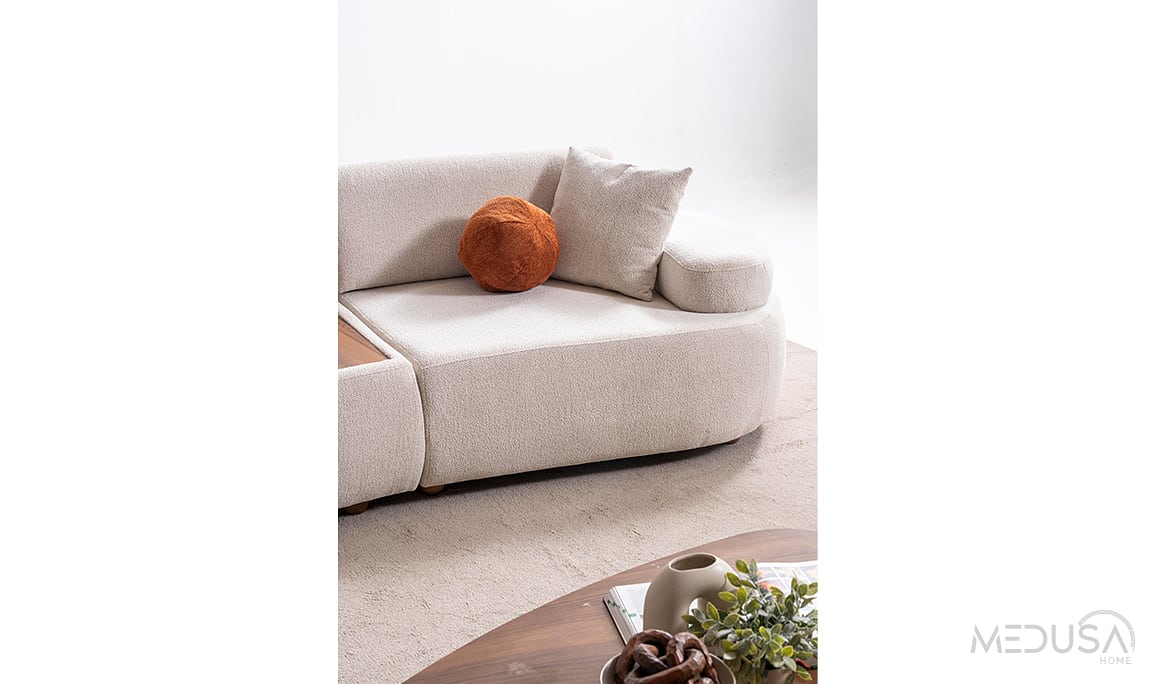 Medusa Home Mobilya - Flow Sehpalı Üçlü Koltuk