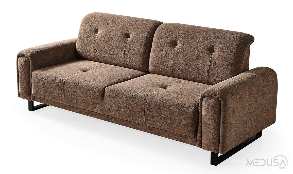 Medusa Home Mobilya - Flux Kahve Üçlü Koltuk