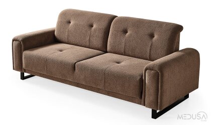 Medusa Home Mobilya - Flux Kahve Üçlü Koltuk