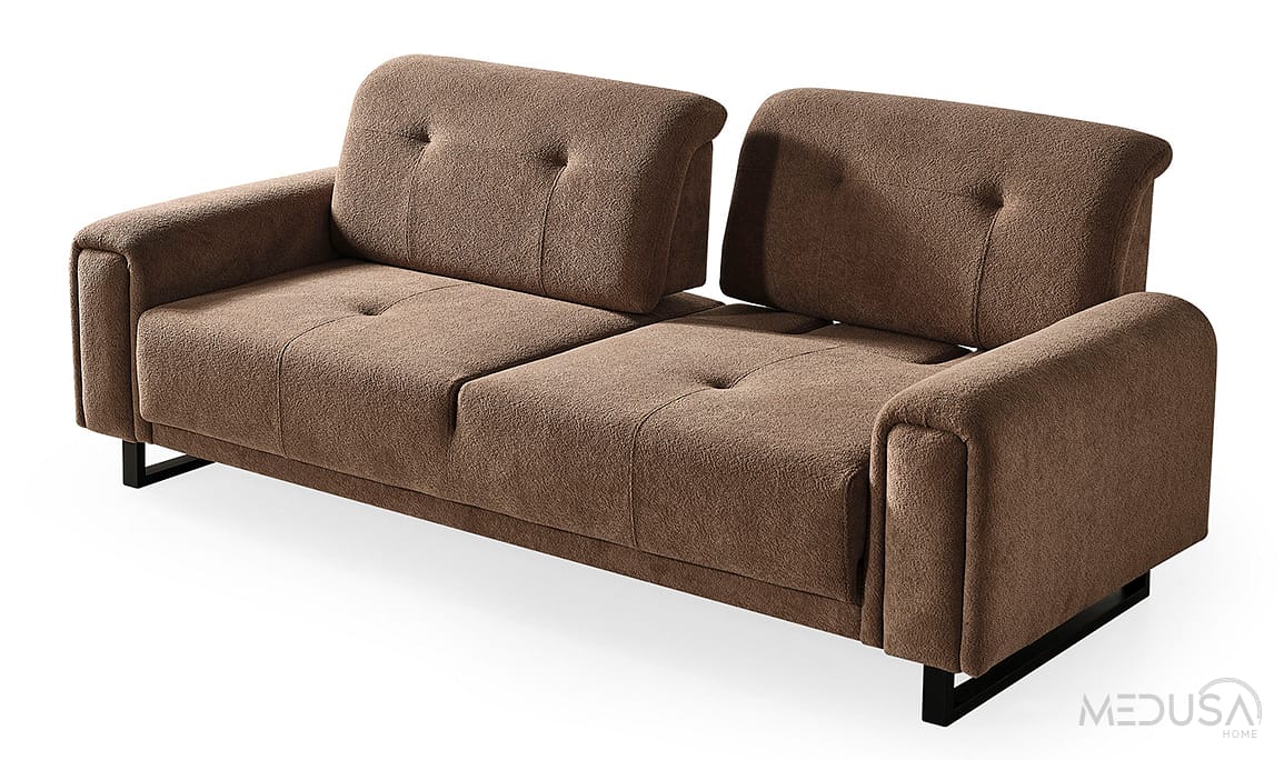Medusa Home Mobilya - Flux Kahve Üçlü Koltuk
