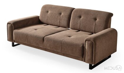 Medusa Home Mobilya - Flux Kahve Üçlü Koltuk