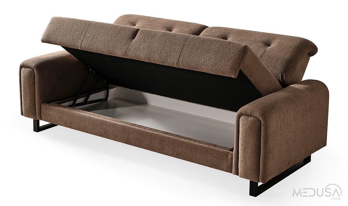 Medusa Home Mobilya - Flux Kahve Üçlü Koltuk