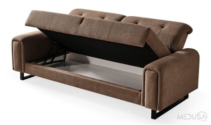 Medusa Home Mobilya - Flux Kahve Üçlü Koltuk
