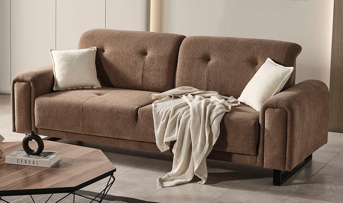 Medusa Home Mobilya - Flux Kahve Üçlü Koltuk