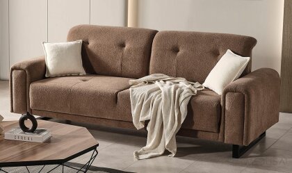 Medusa Home Mobilya - Flux Kahve Üçlü Koltuk