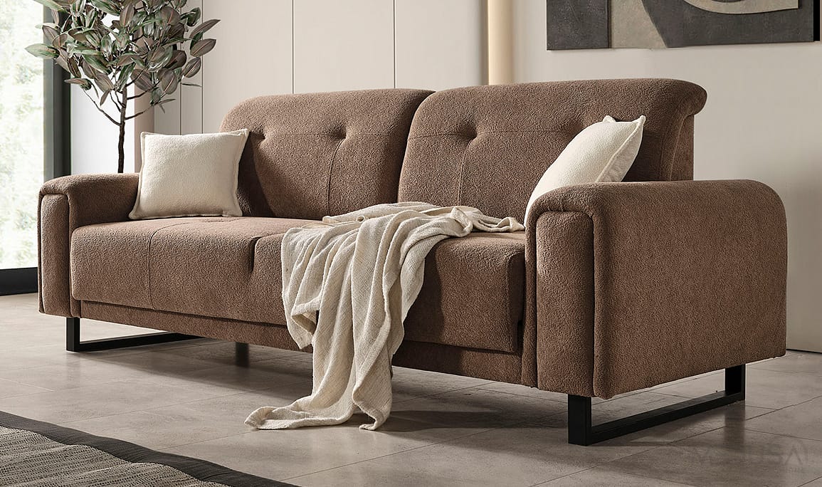 Medusa Home Mobilya - Flux Kahve Üçlü Koltuk