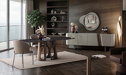 Medusa Home - Forte Siyah Yemek Odası