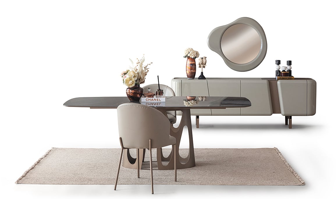 Medusa Home Mobilya - Forte Siyah Yemek Odası