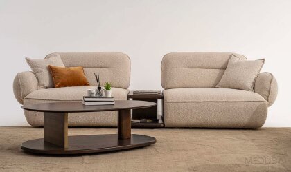 Medusa Home - Forza Ara Sehpalı Üçlü Koltuk Medusa Home - Forza Ara Sehpalı Üçlü Koltuk