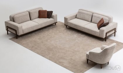 Medusa Home Mobilya - Fresco İtalyan Cevizi Koltuk Takımı