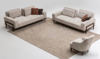 Medusa Home Mobilya - Fresco İtalyan Cevizi Koltuk Takımı