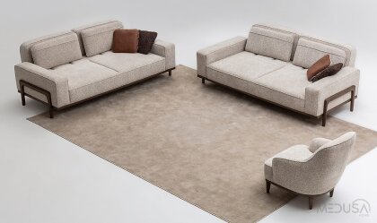 Medusa Home Mobilya - Fresco İtalyan Cevizi Koltuk Takımı