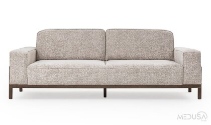 Medusa Home Mobilya - Fresco İtalyan Cevizi Üçlü Koltuk