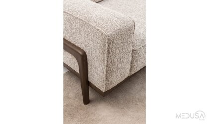 Medusa Home Mobilya - Fresco İtalyan Cevizi Üçlü Koltuk