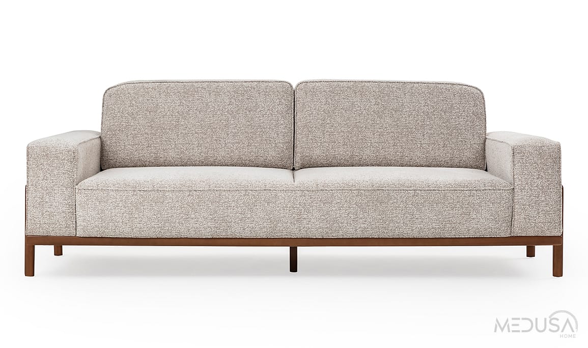 Medusa Home Mobilya - Fresco Türk Cevizi Üçlü Koltuk