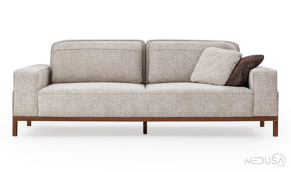 Medusa Home Mobilya - Fresco Türk Cevizi Üçlü Koltuk
