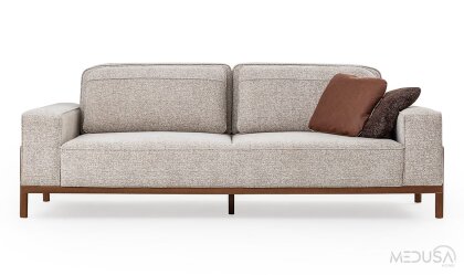 Medusa Home Mobilya - Fresco Türk Cevizi Üçlü Koltuk