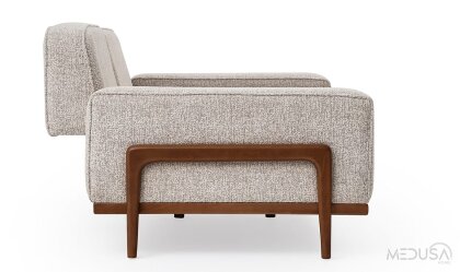 Medusa Home Mobilya - Fresco Türk Cevizi Üçlü Koltuk