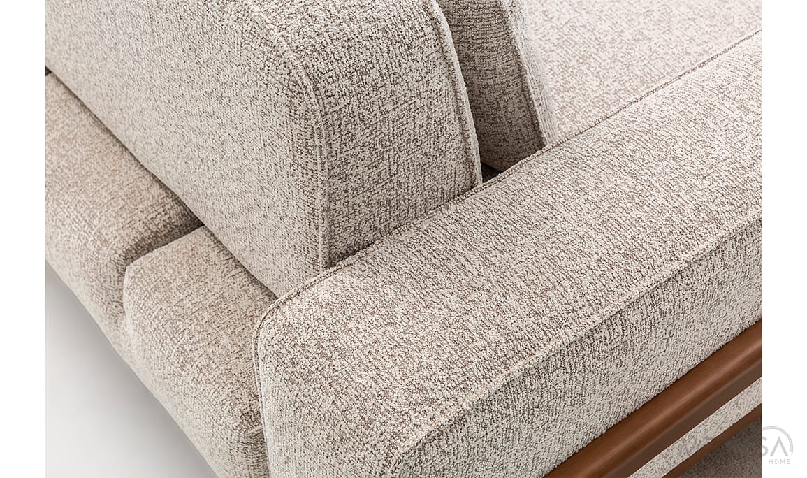 Medusa Home Mobilya - Fresco Türk Cevizi Üçlü Koltuk