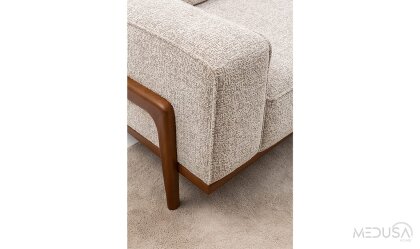 Medusa Home Mobilya - Fresco Türk Cevizi Üçlü Koltuk