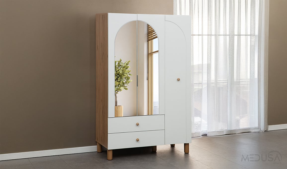 Medusa Home Mobilya - Freya Bohem 3 Kapılı Gardırop