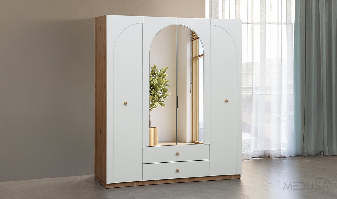 Medusa Home Mobilya - Freya Bohem 4 Kapılı Gardırop