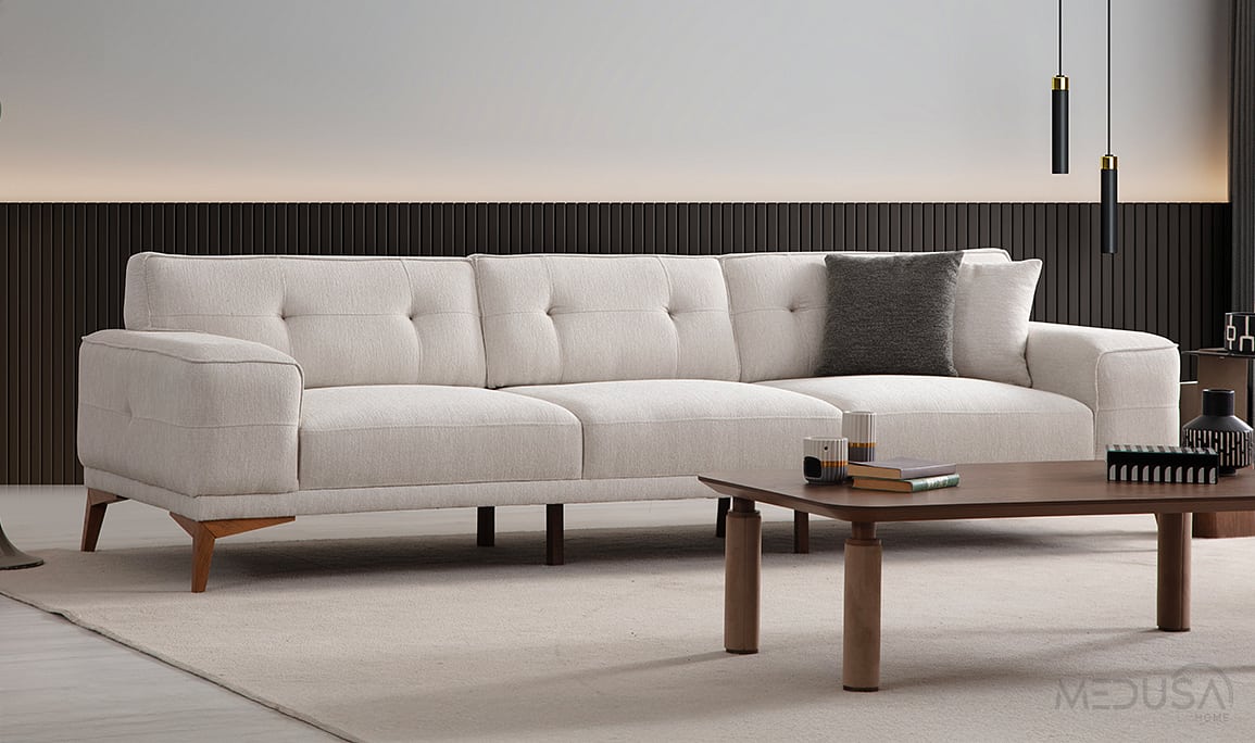 Medusa Home Mobilya - Fuego Natural Dörtlü Koltuk