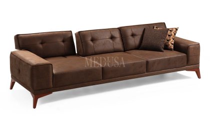 Medusa Home Mobilya - Fuego Nubuk Dörtlü Koltuk