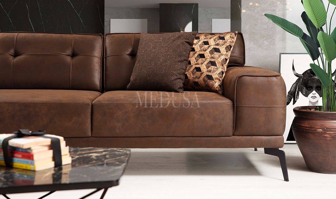 Medusa Home Mobilya - Fuji Nubuk Dörtlü Koltuk