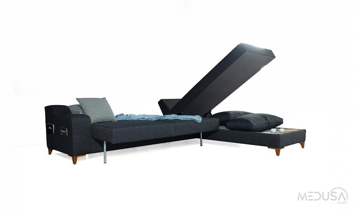 Medusa Home Mobilya - Fus Yataklı ve Sandıklı Köşe Takımı