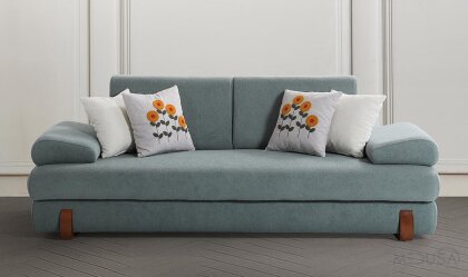 Medusa Home - Gala Mavi Üçlü Koltuk