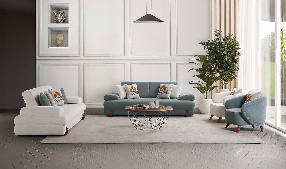 Medusa Home Mobilya - Gala Yataklı ve Sandıklı Koltuk Takımı