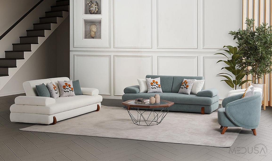 Medusa Home Mobilya - Gala Yataklı ve Sandıklı Koltuk Takımı
