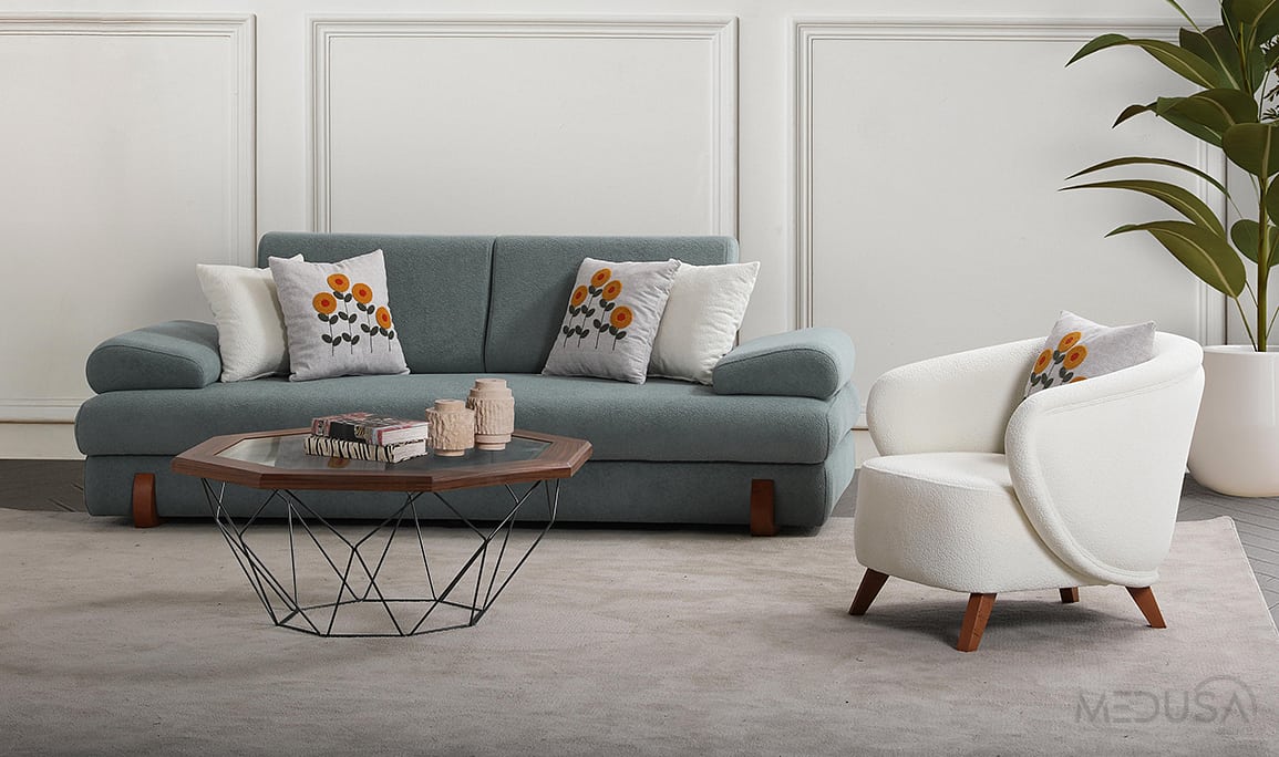 Medusa Home Mobilya - Gala Yataklı ve Sandıklı Koltuk Takımı