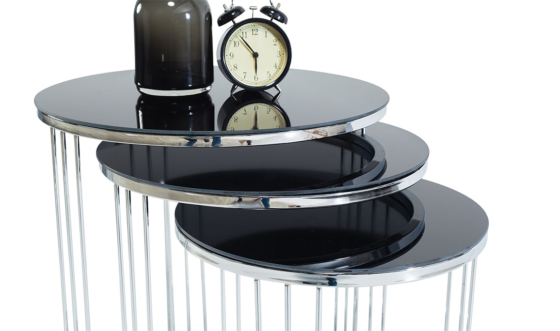 Medusa Home Mobilya - Gezegen Silver Zigon Sehpa