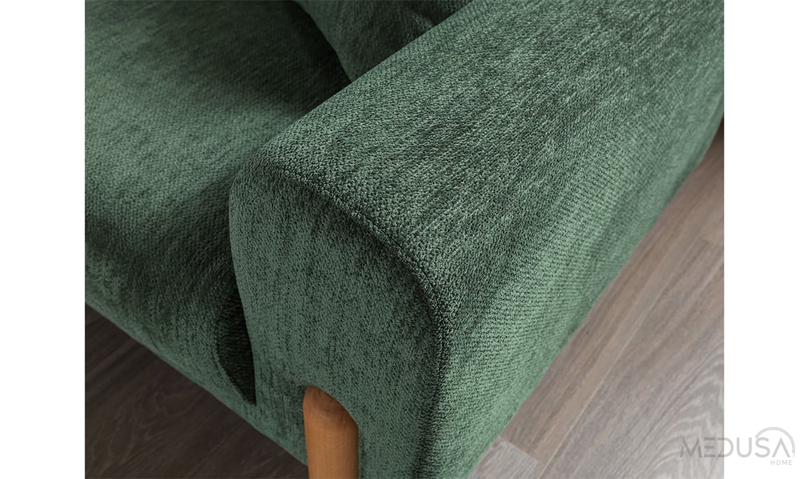 Medusa Home Mobilya - Glade Zümrüt Üçlü Koltuk