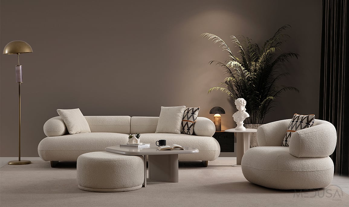 Medusa Home Mobilya - Glamour Üçlü Koltuk