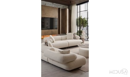 Medusa Home Mobilya - Glamour Üçlü Koltuk