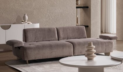 Medusa Home Mobilya - Glaze Kahve Üçlü Koltuk